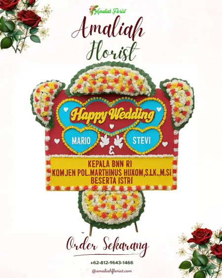 Papan Bunga Pernikahan Kare